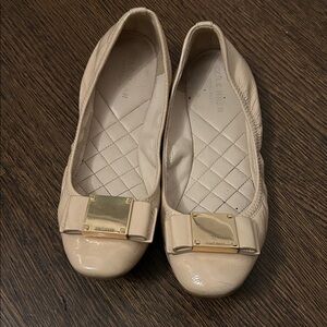 Cole Haan Women's Beige Flats with Gold Accents